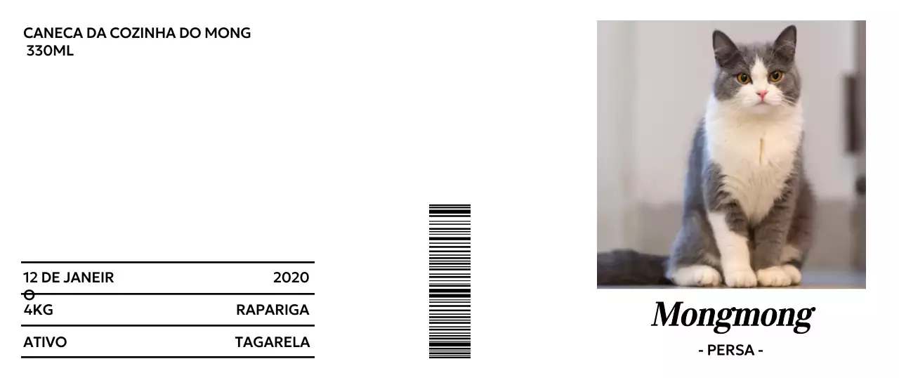 Mercadoria de tipografia minimalista com fotografias de gatos giros