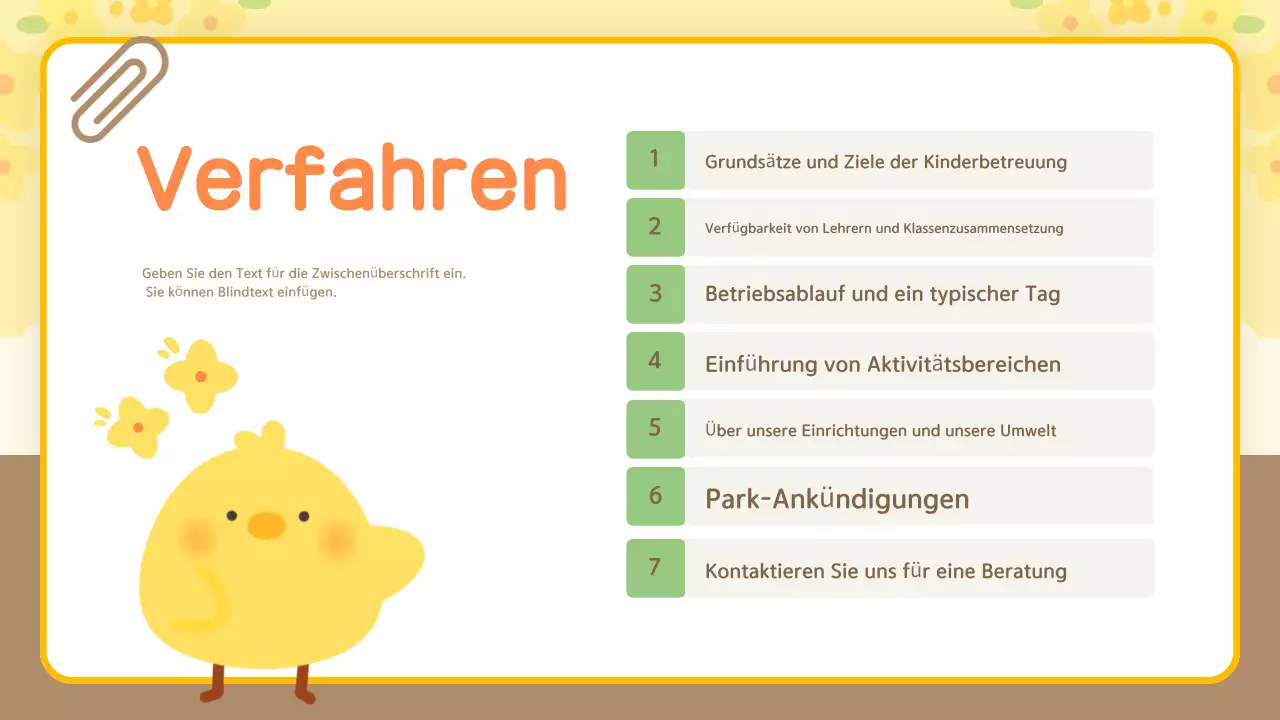 Gelbe kuschelige Orientierungshilfe