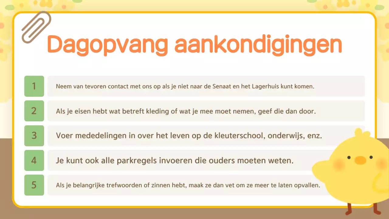 Gele knuffel-oriëntatiegids