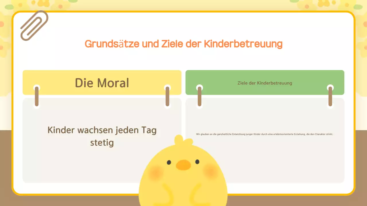 Gelbe kuschelige Orientierungshilfe