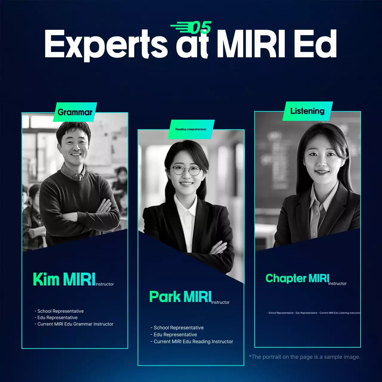 Recrutamento de anúncios de educação moderna em azul claro