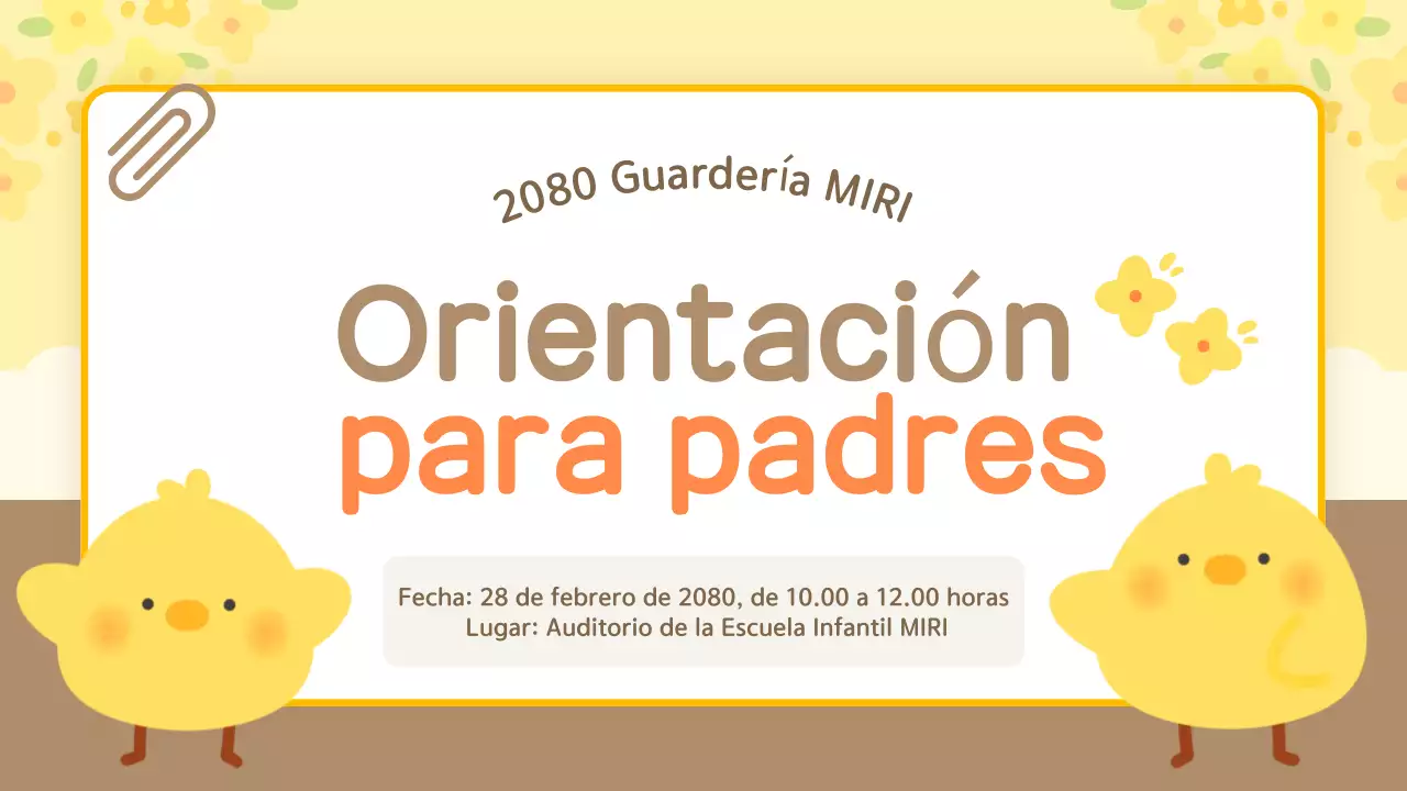 Guía de orientación de peluche amarillo