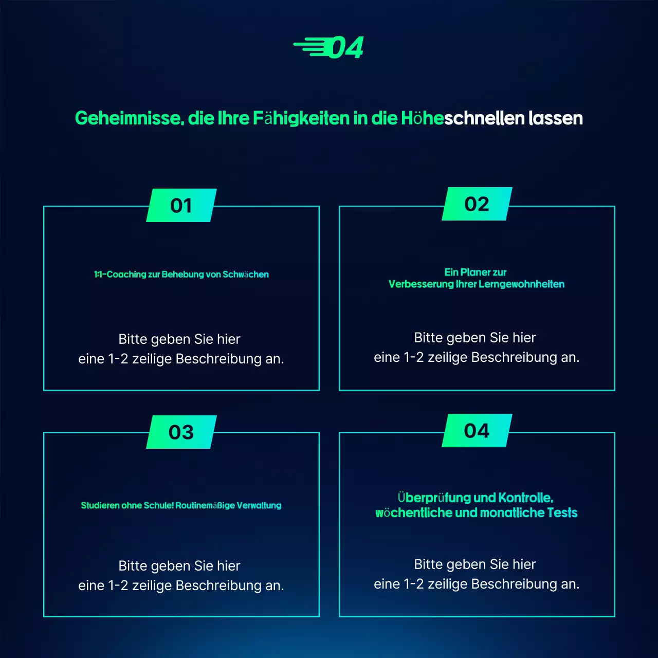 Hellblaue moderne Bildungsanzeige Rekrutierung