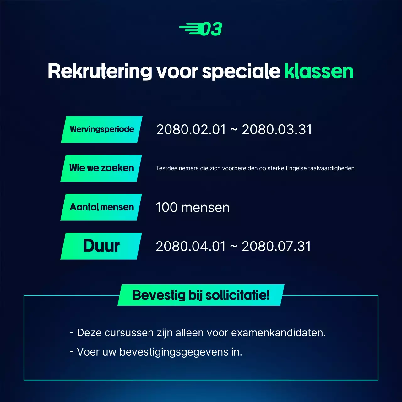 Lichtblauwe moderne onderwijs advertentie werving