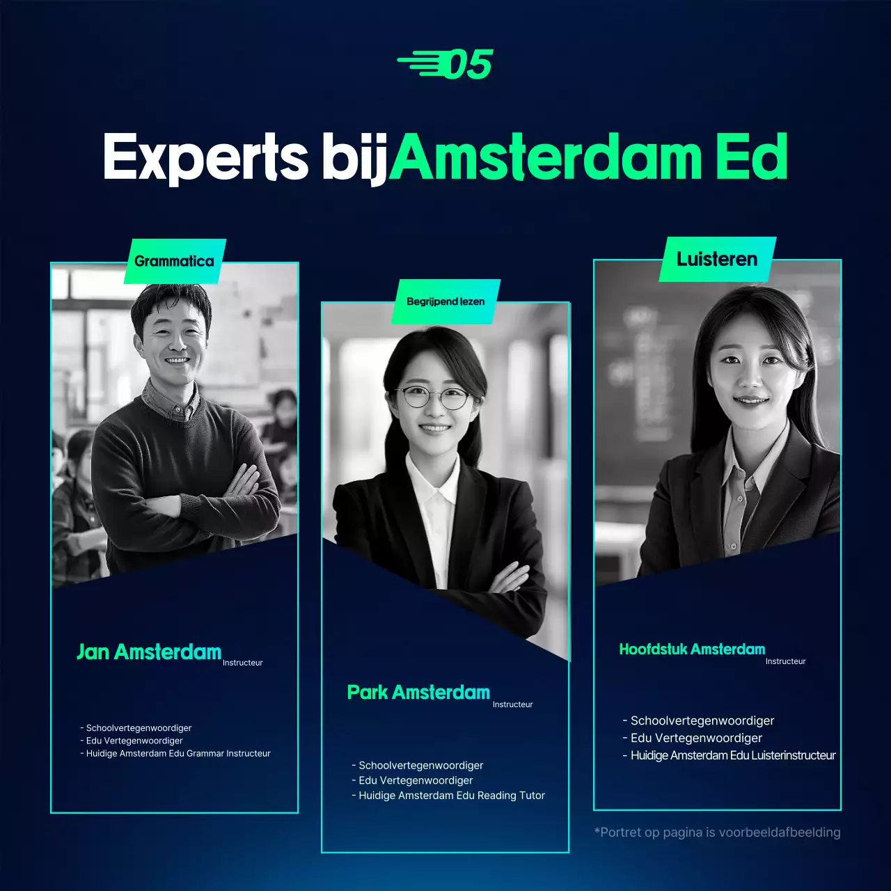 Lichtblauwe moderne onderwijs advertentie werving