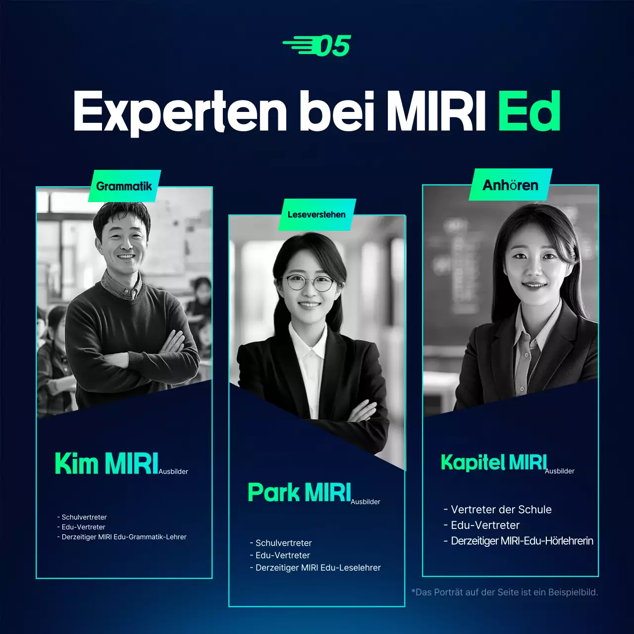 Hellblaue moderne Bildungsanzeige Rekrutierung