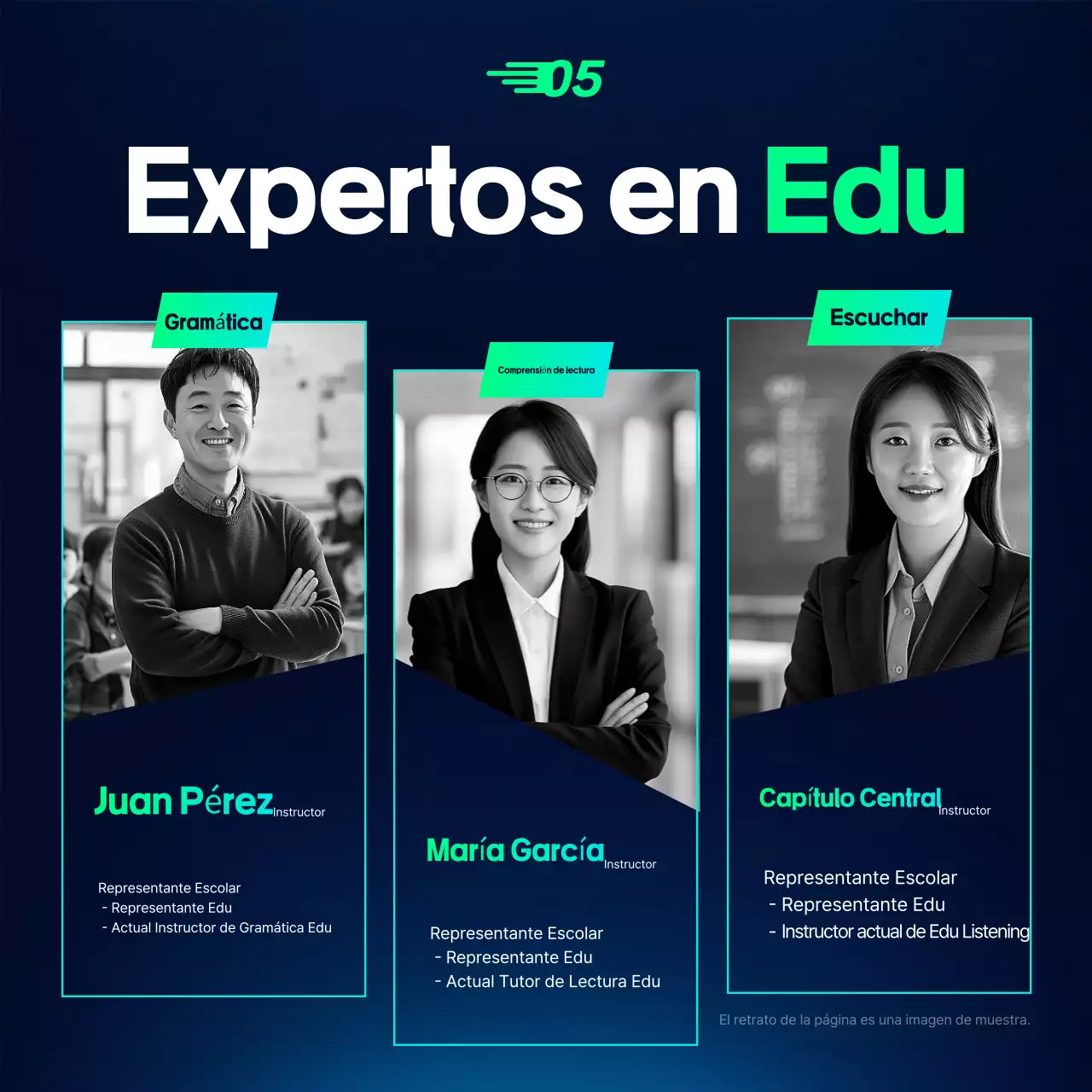 Contratación de anuncios de educación moderna de color azul claro