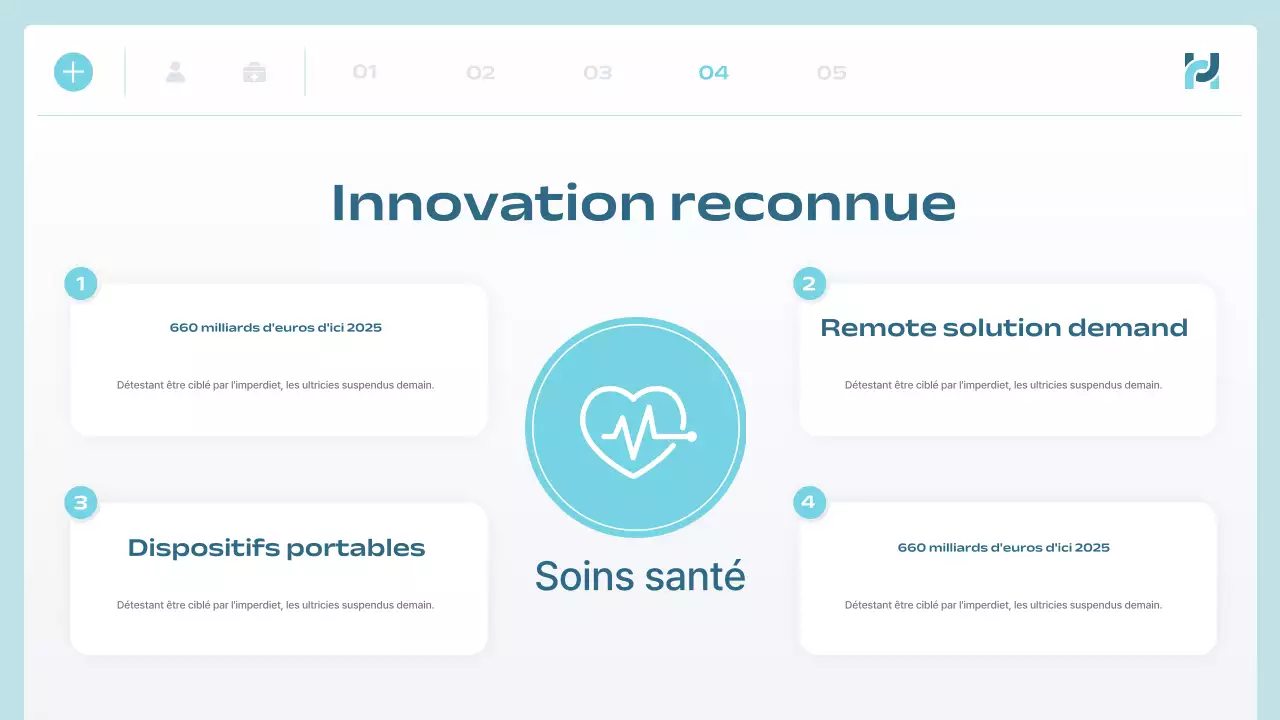 annonce d'une technologie de santé moderne