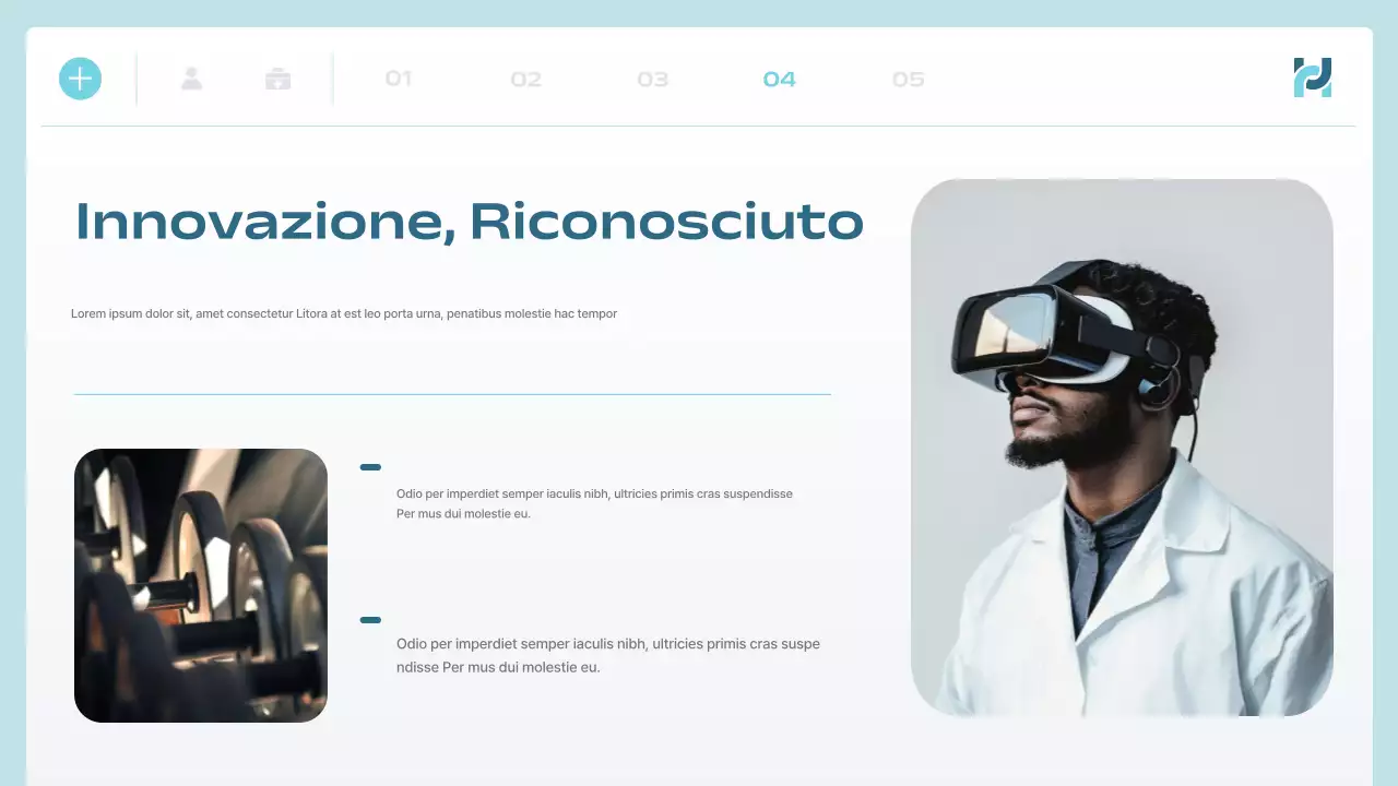 annuncio di blue modern health tech