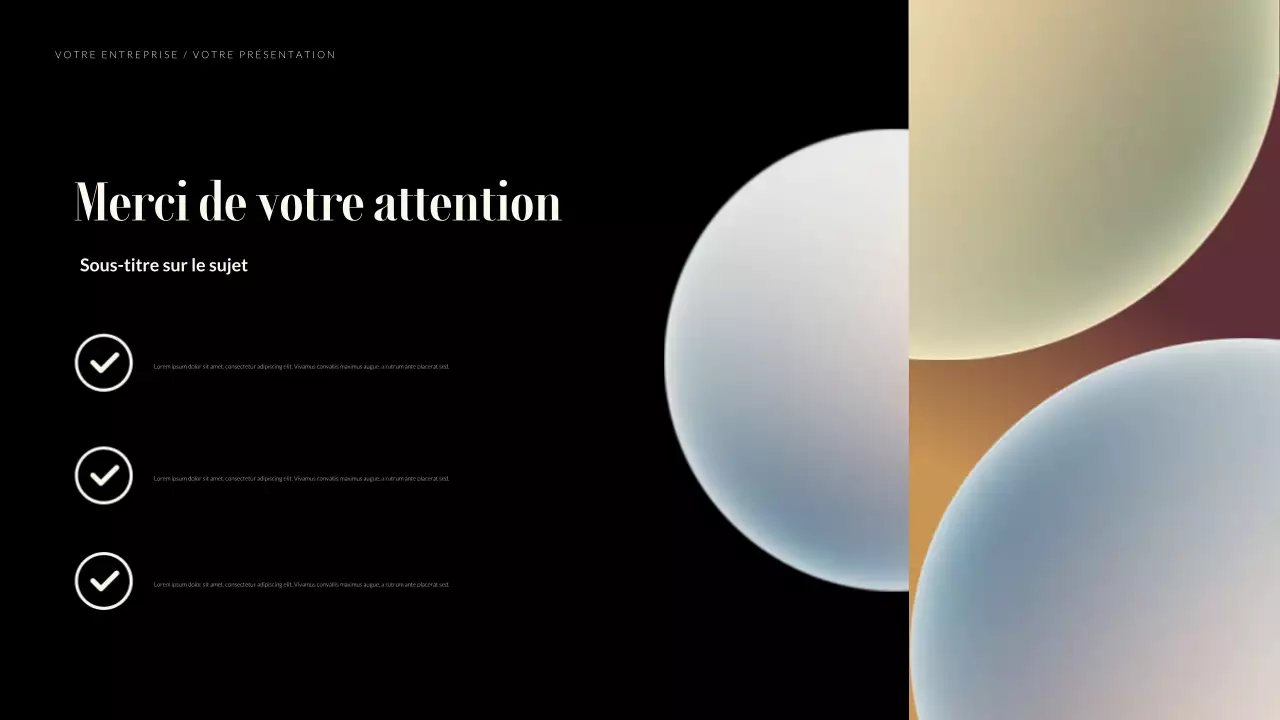 présentation d'un plan de marketing moderne noir