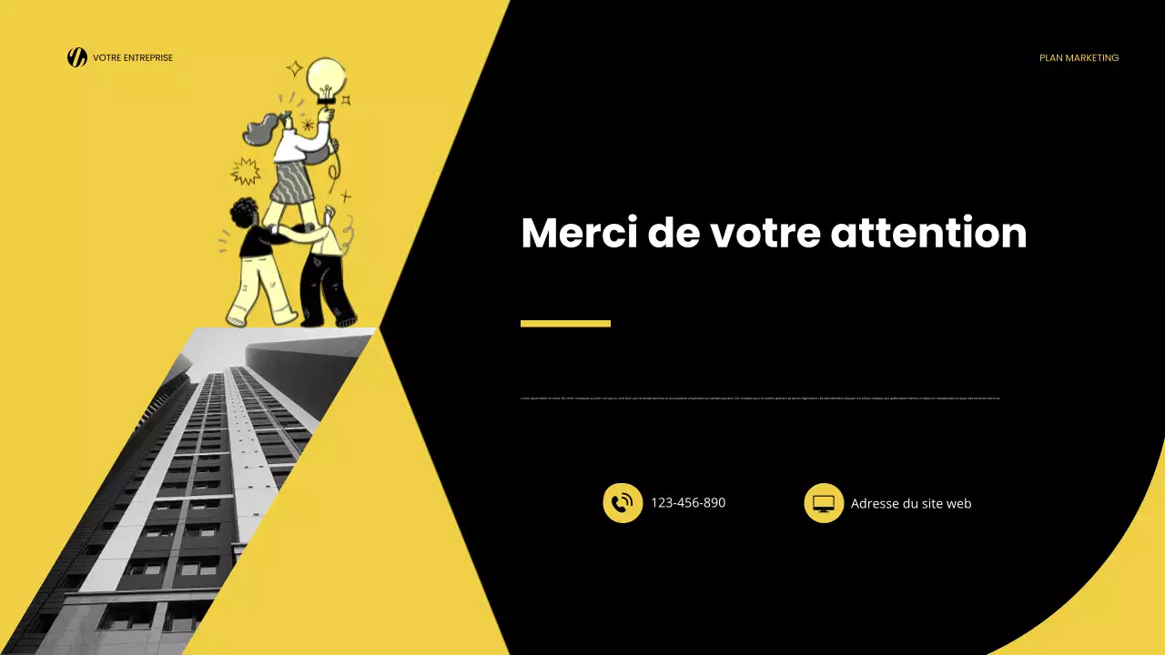 yellow modern marketing report