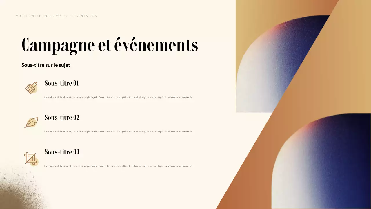 présentation d'un plan de marketing moderne noir