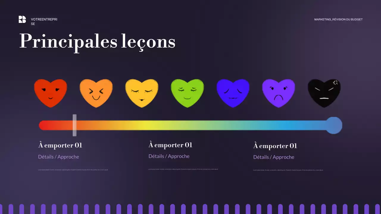 Présentation d'entreprise moderne en violet