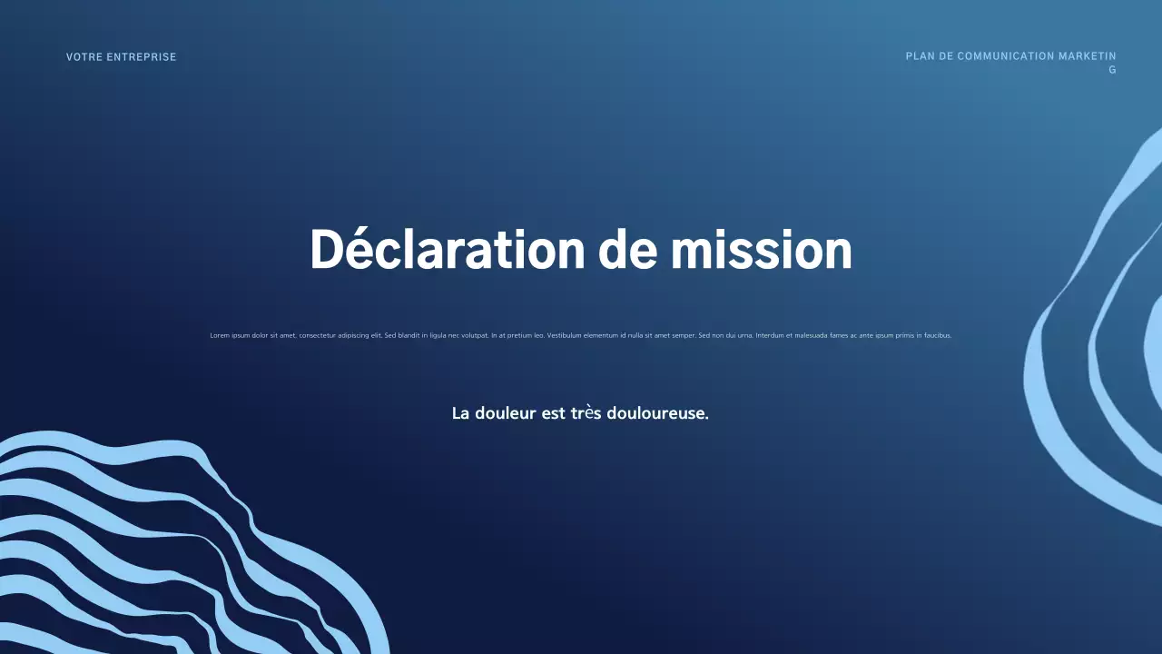 plan de marketing moderne bleu