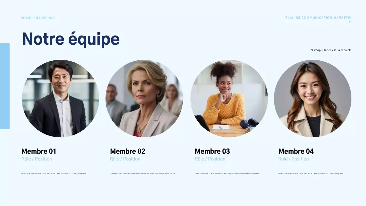 plan de marketing moderne bleu