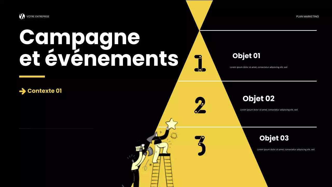 yellow modern marketing report