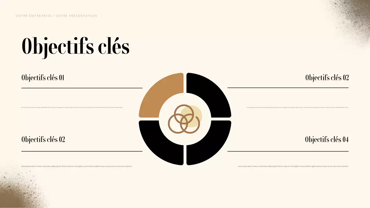 présentation d'un plan de marketing moderne noir