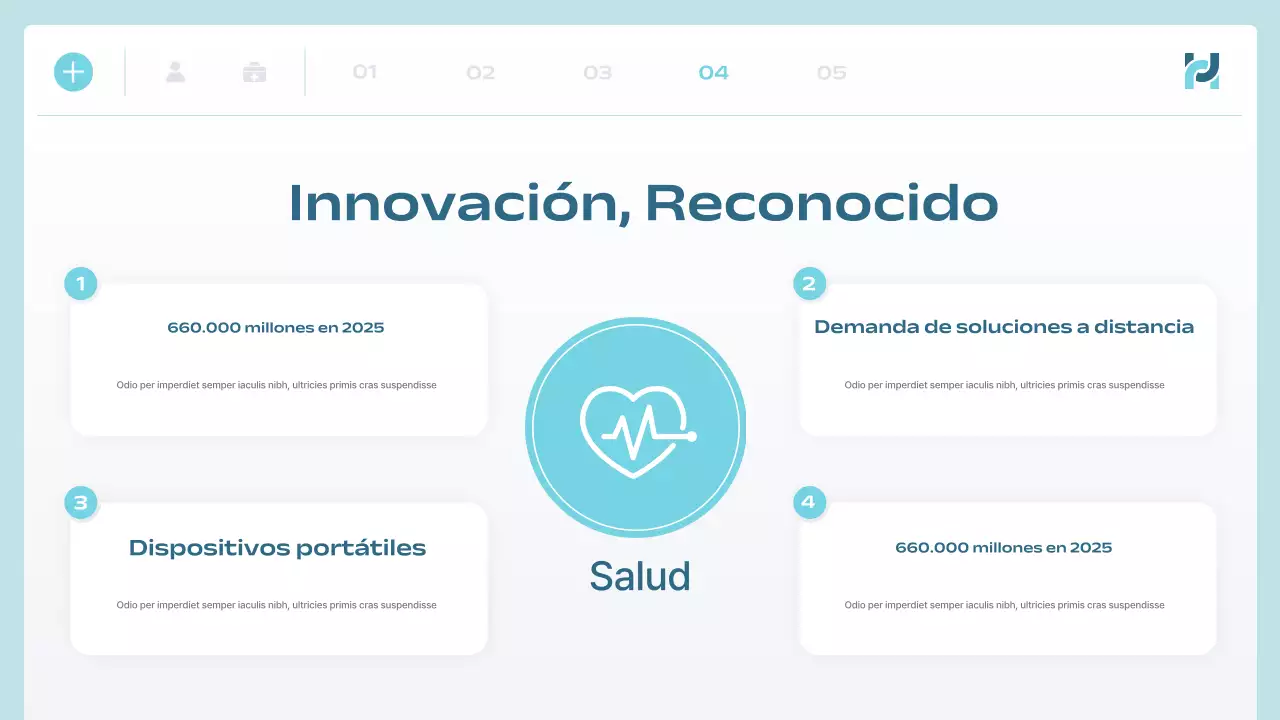 anuncio de blue modern health tech
