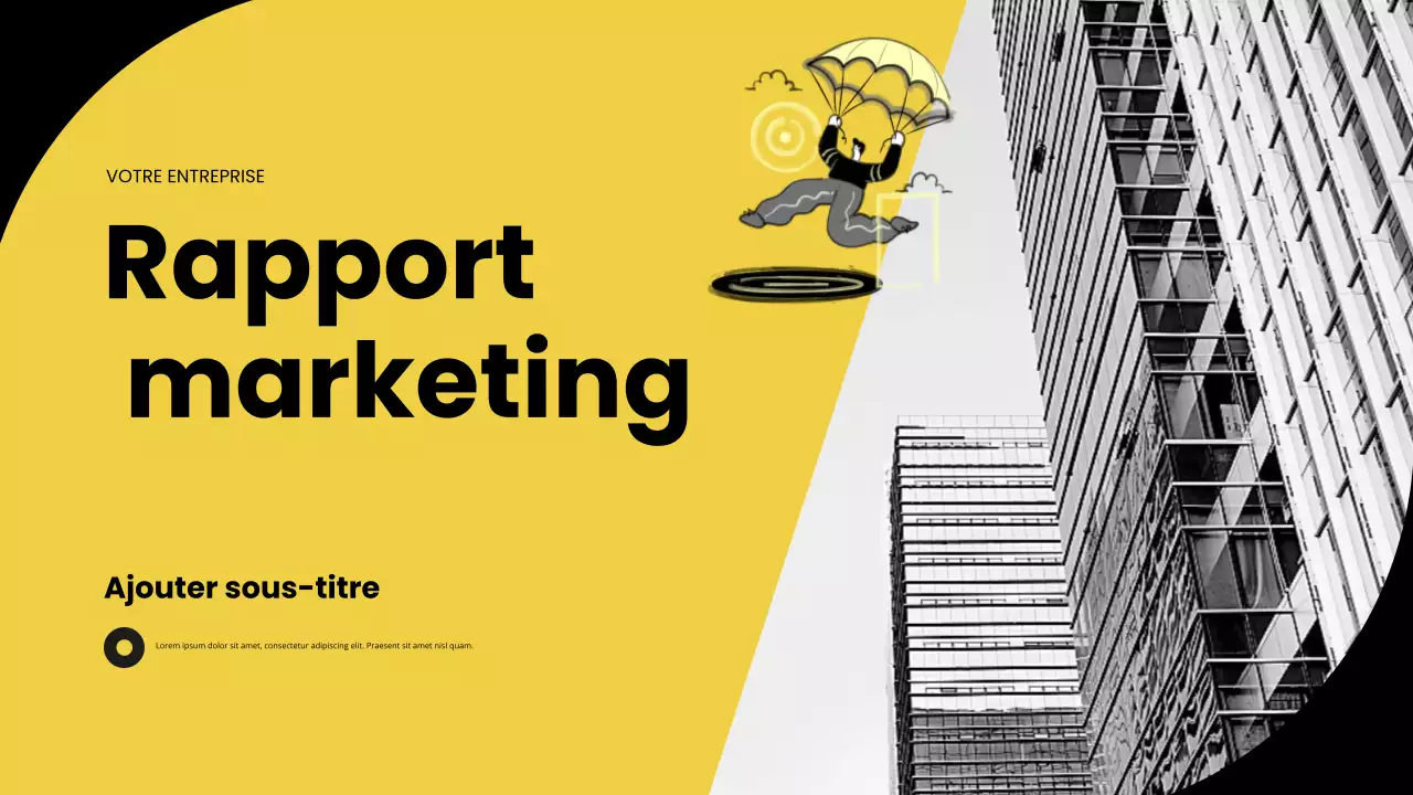 yellow modern marketing report