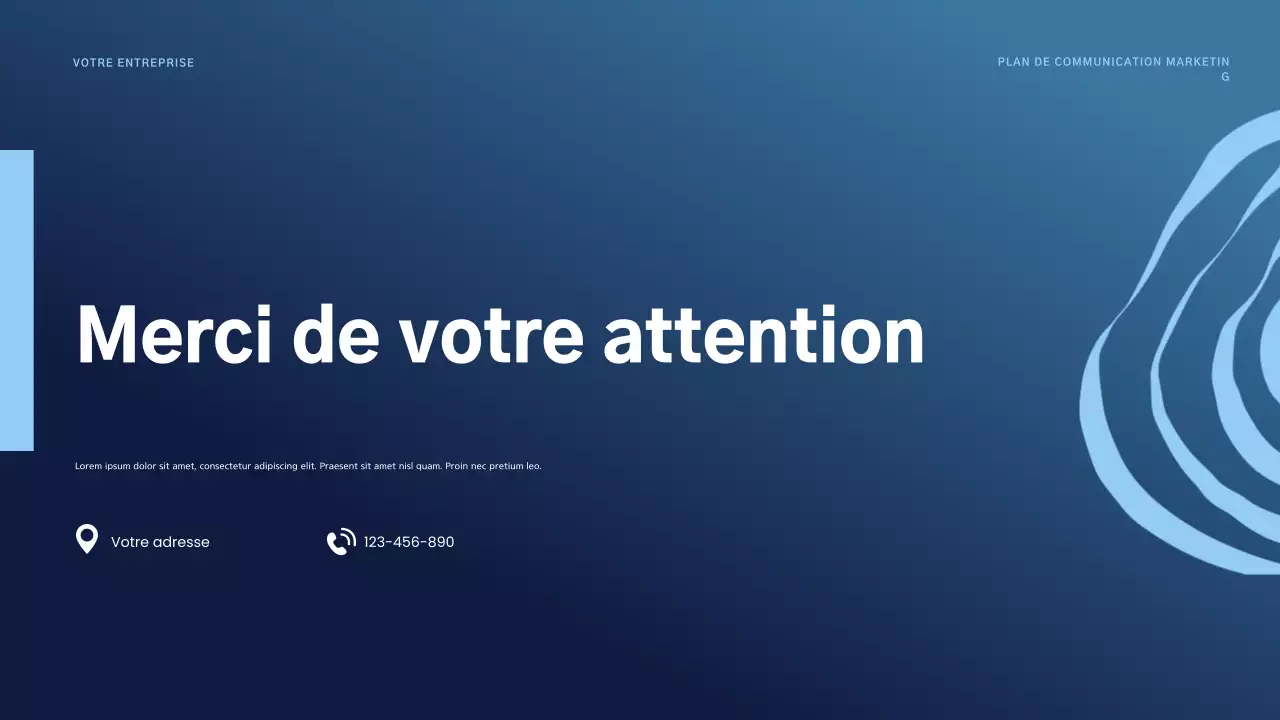 plan de marketing moderne bleu