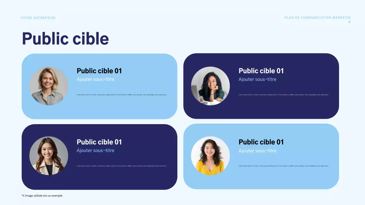 plan de marketing moderne bleu