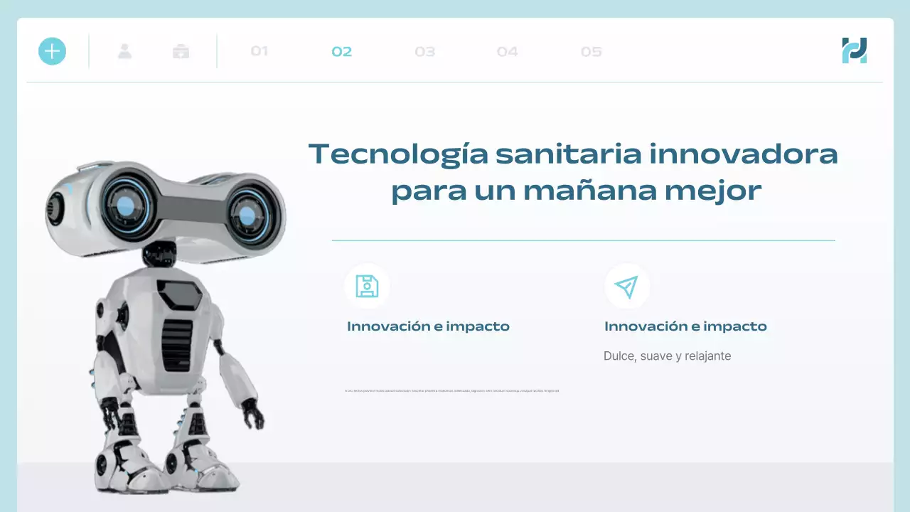 anuncio de blue modern health tech
