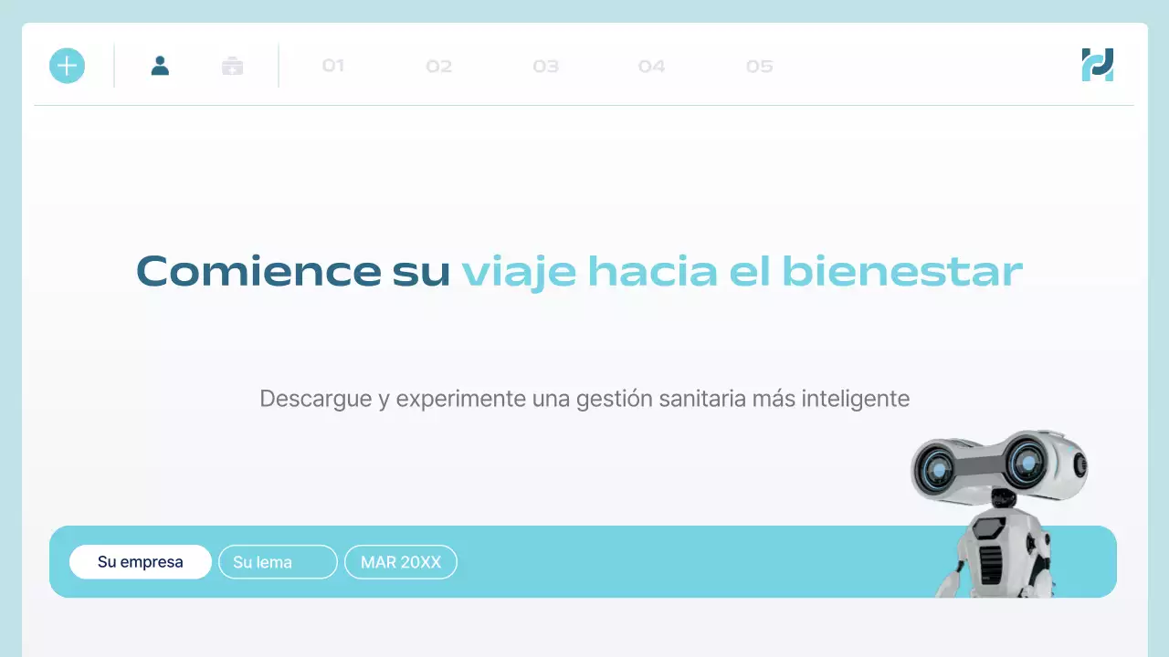 anuncio de blue modern health tech