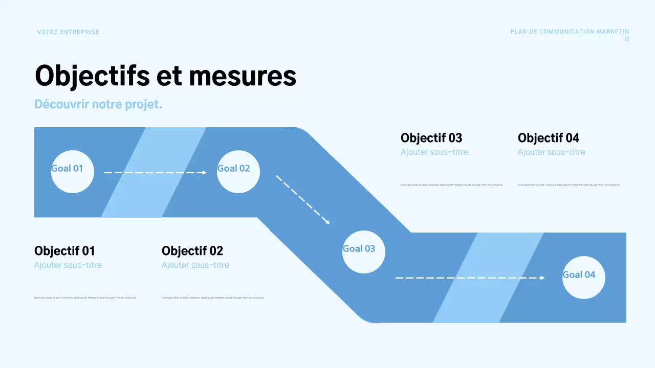 plan de marketing moderne bleu