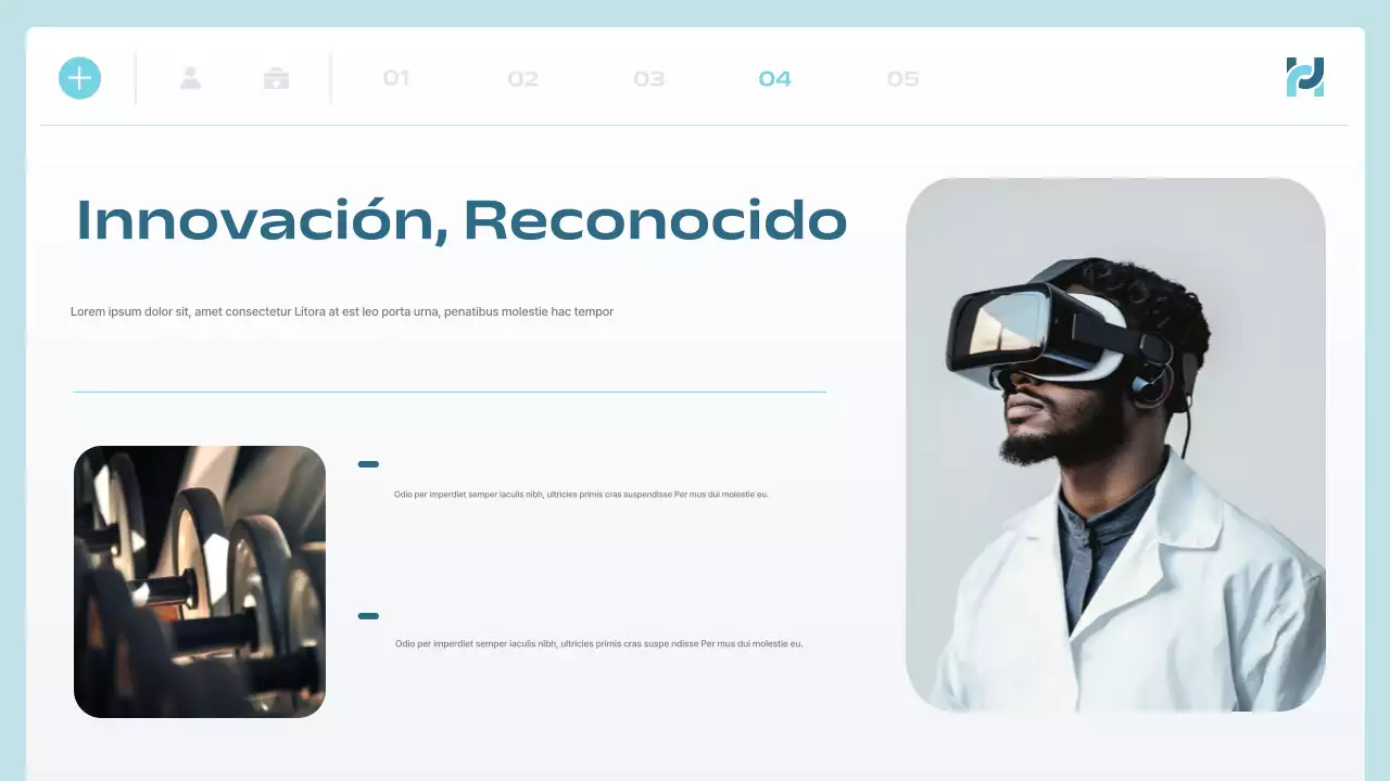 anuncio de blue modern health tech
