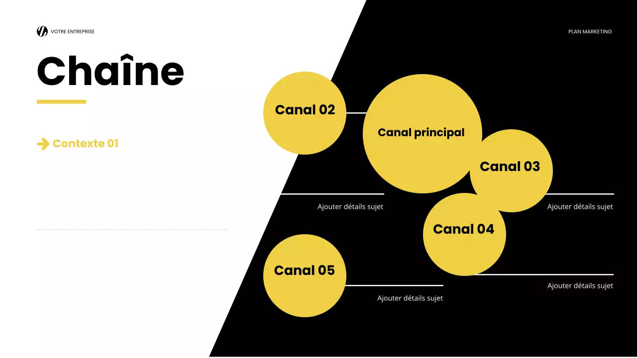 yellow modern marketing report