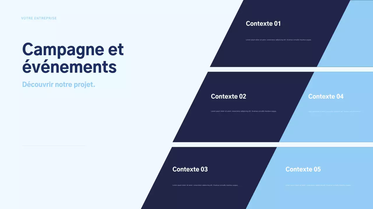 plan de marketing moderne bleu