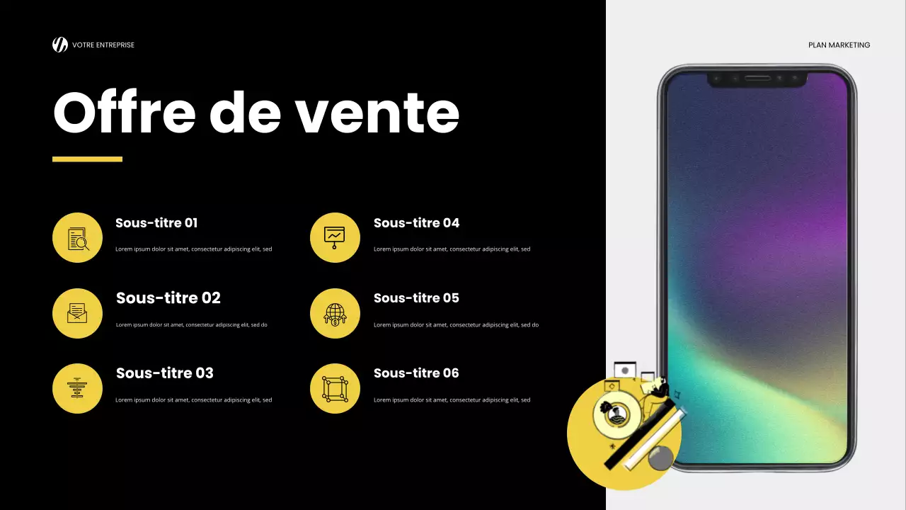 yellow modern marketing report