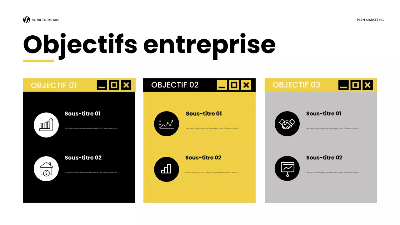 yellow modern marketing report