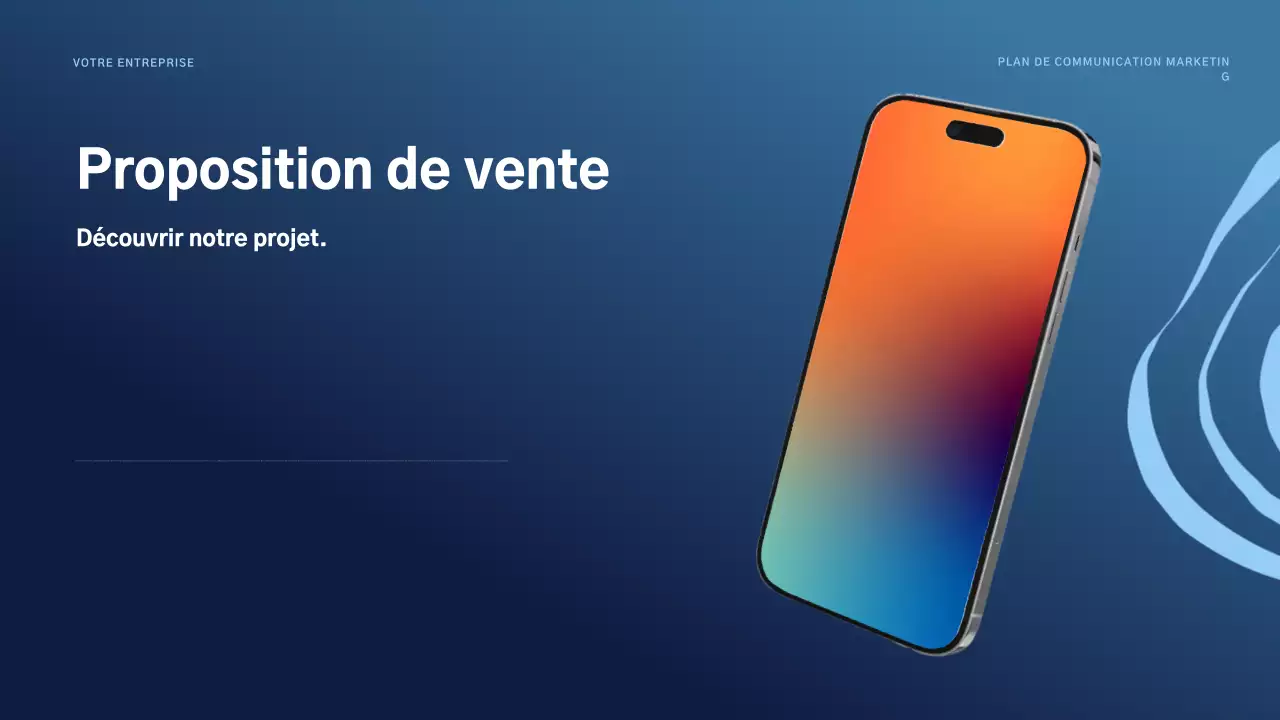 plan de marketing moderne bleu