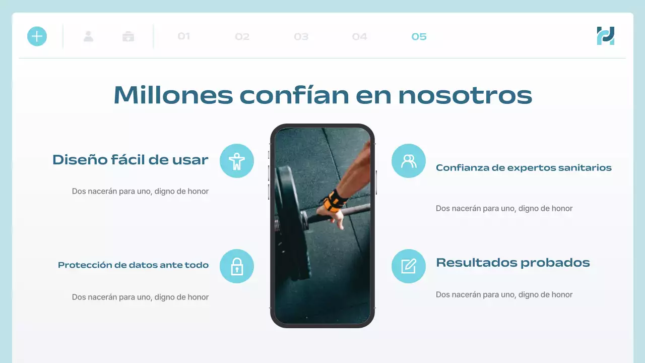 anuncio de blue modern health tech