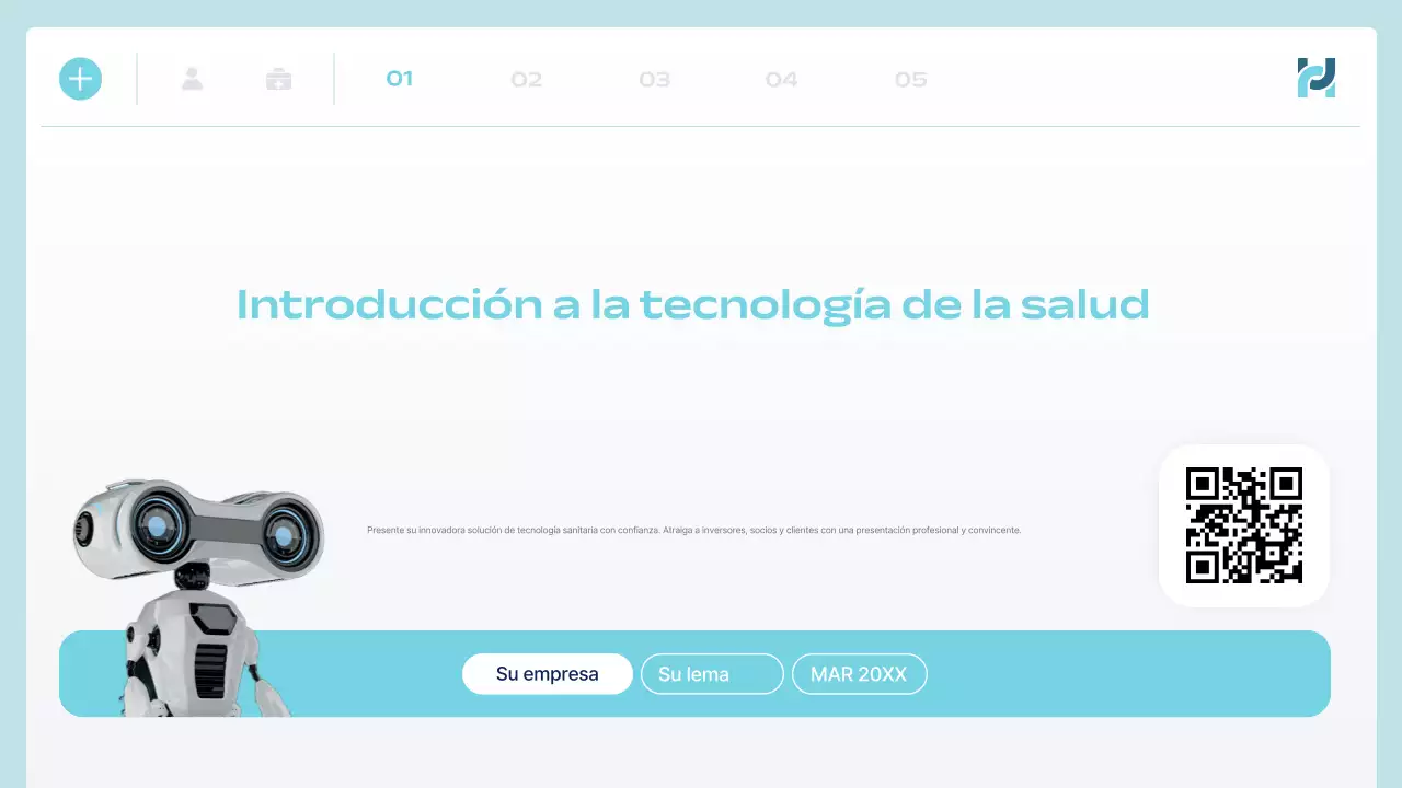 anuncio de blue modern health tech