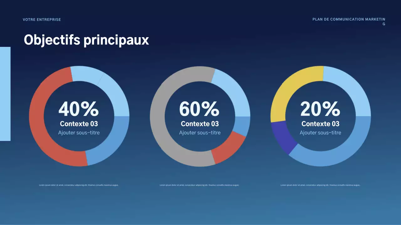 plan de marketing moderne bleu