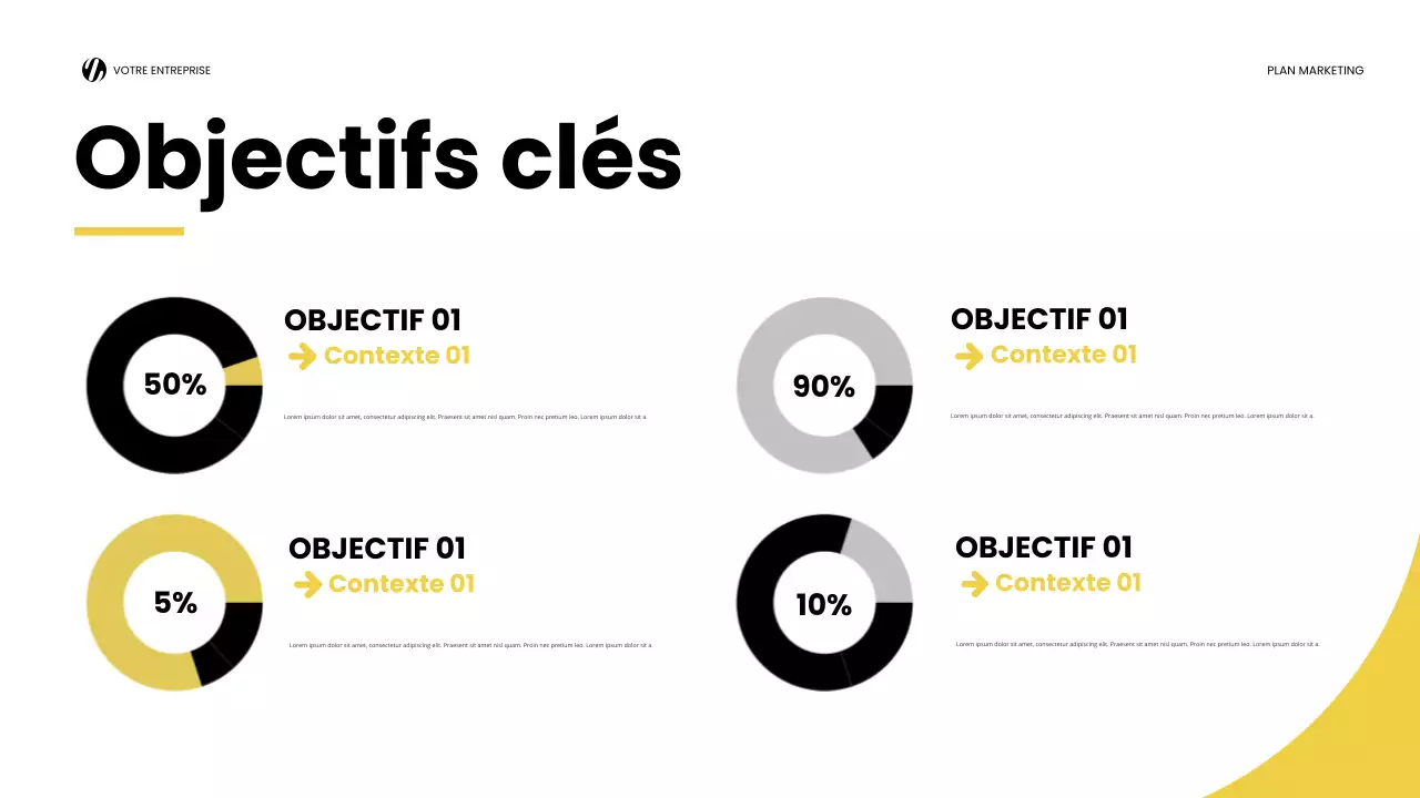 yellow modern marketing report