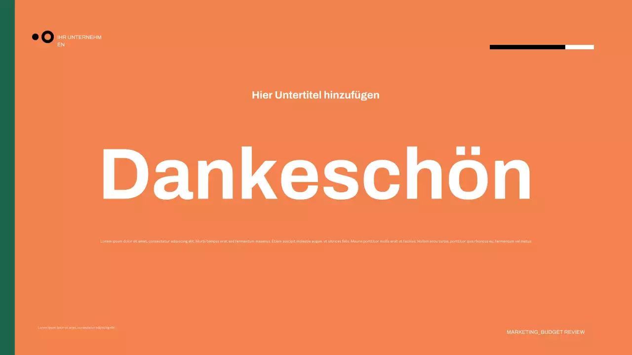 Präsentation grüner moderner Finanzen