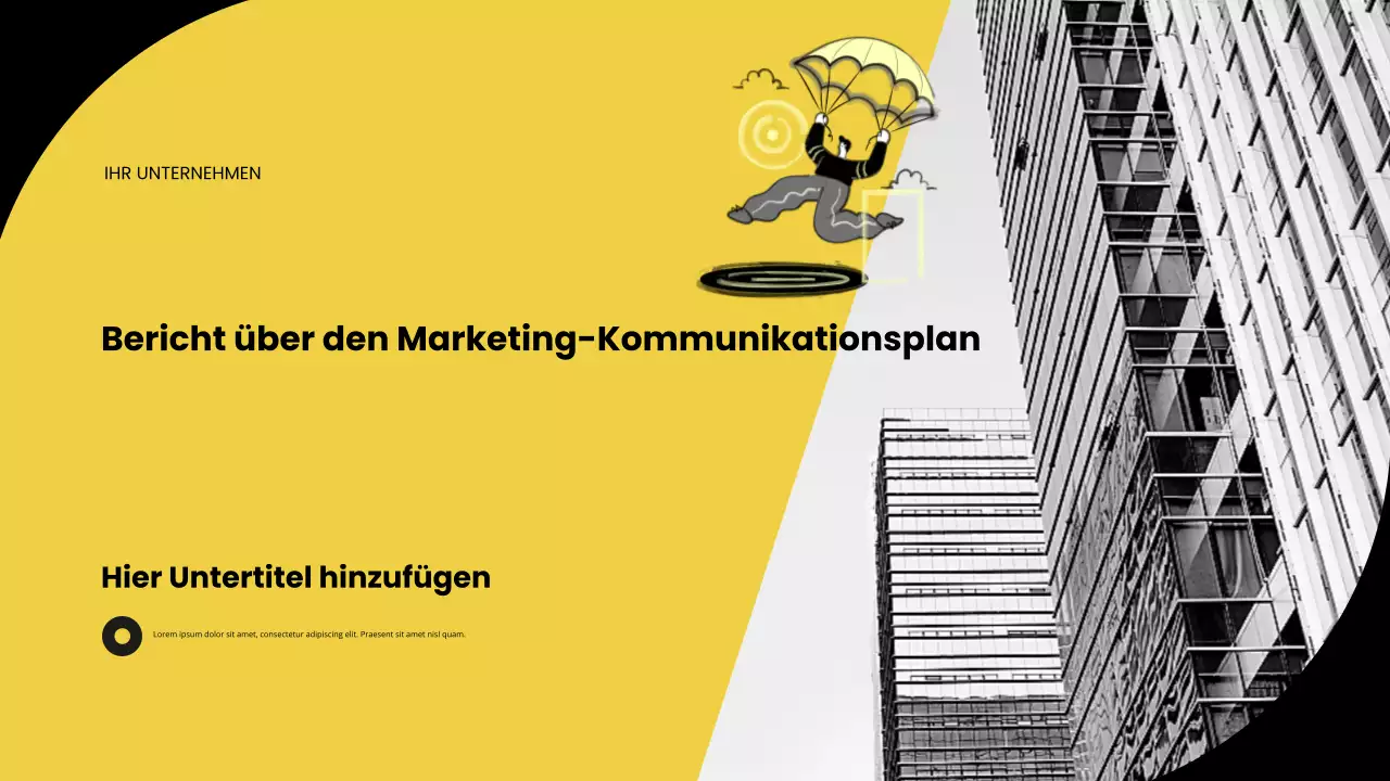 yellow modern marketing report