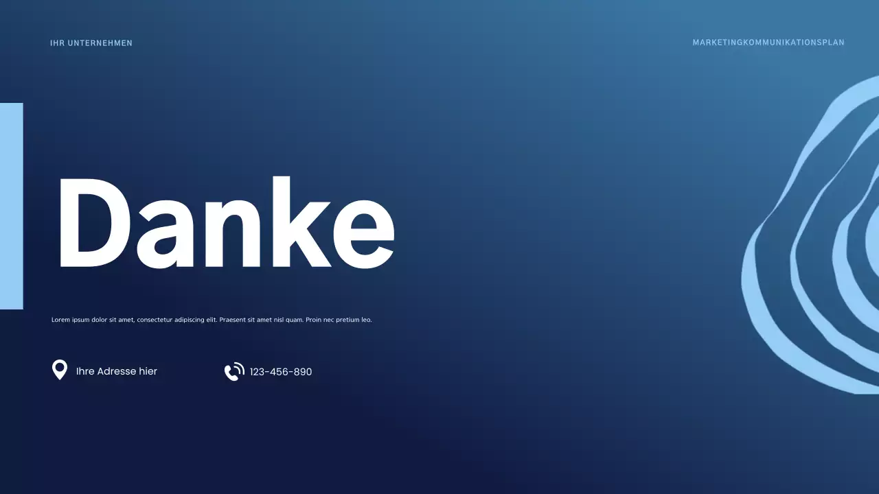 blue modern marketing plan