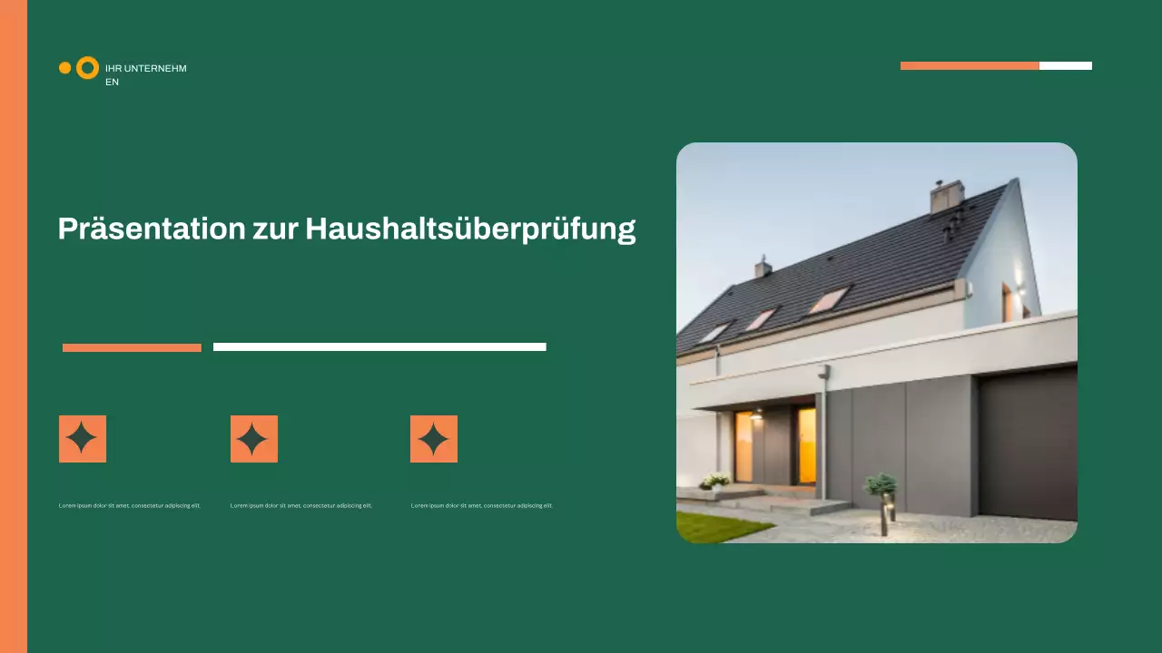 Präsentation grüner moderner Finanzen