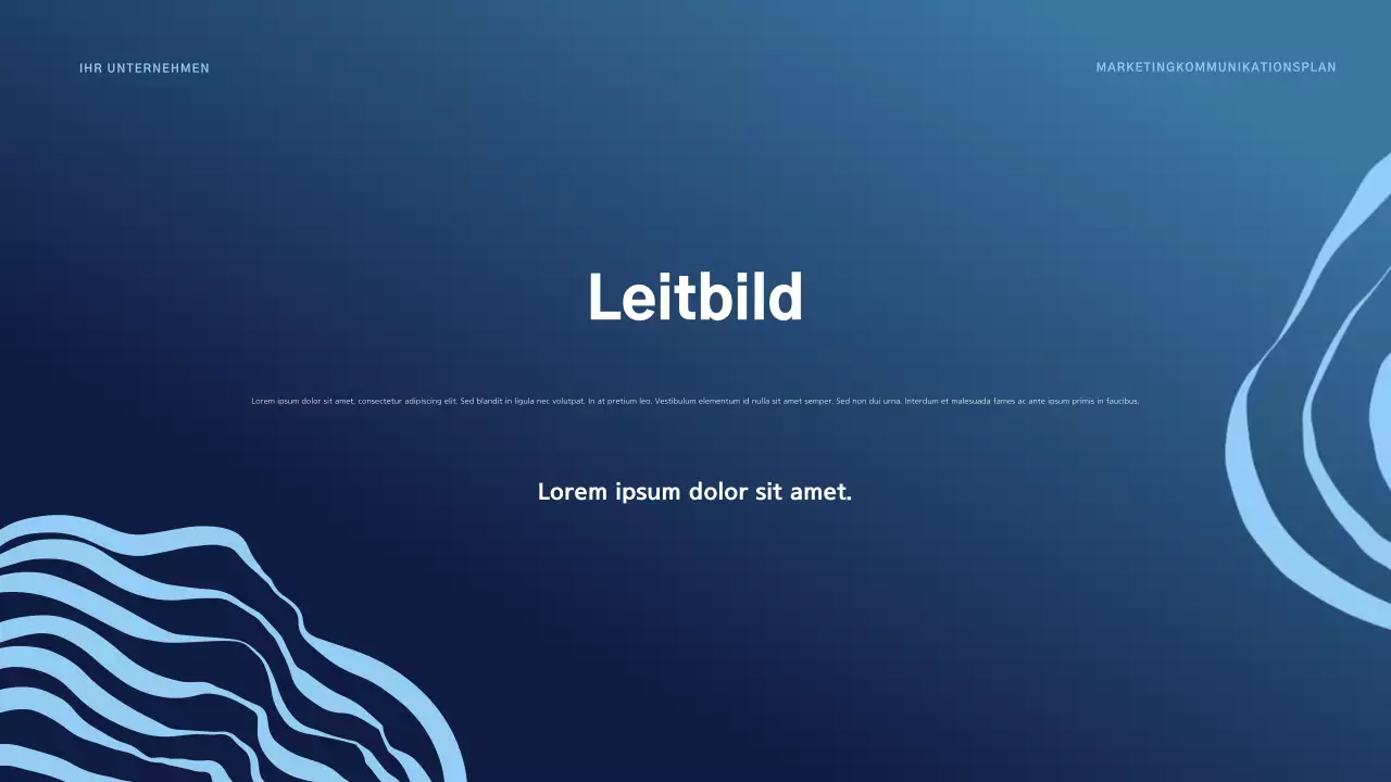 blue modern marketing plan