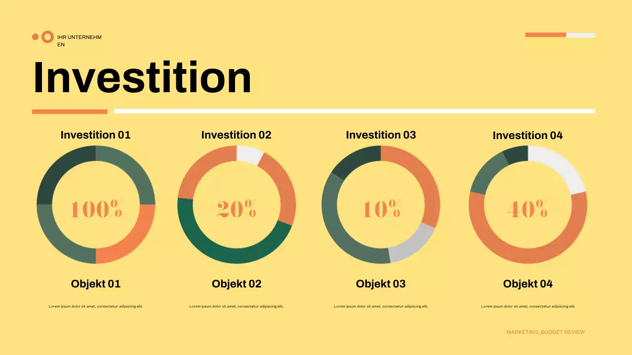 Präsentation grüner moderner Finanzen