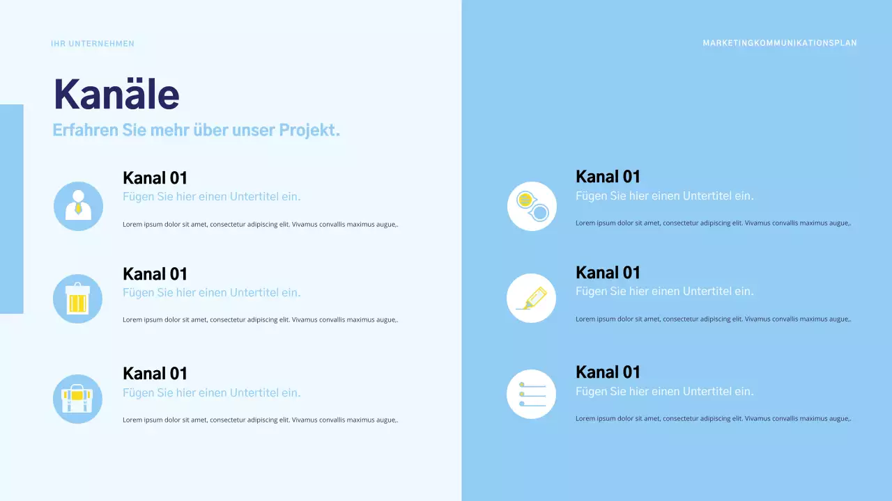 blue modern marketing plan