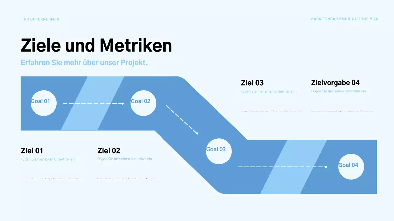 blue modern marketing plan