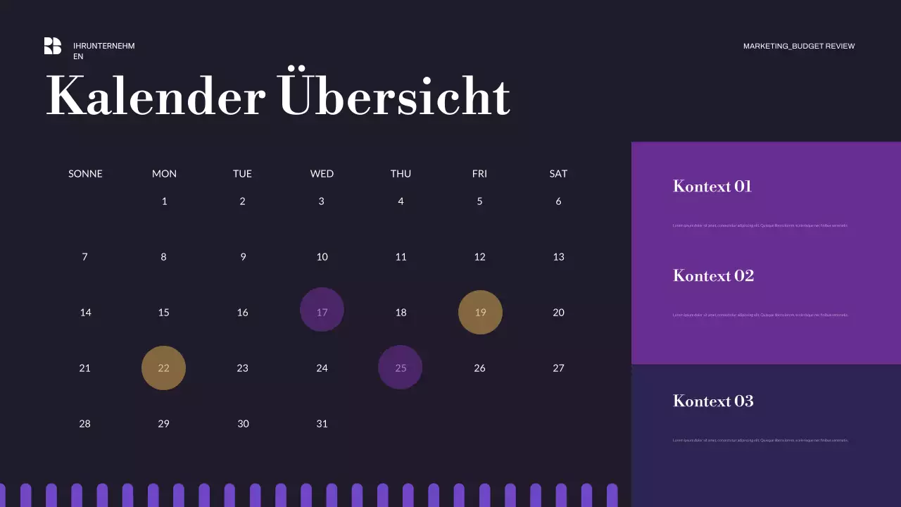 lila moderne Business-Präsentation