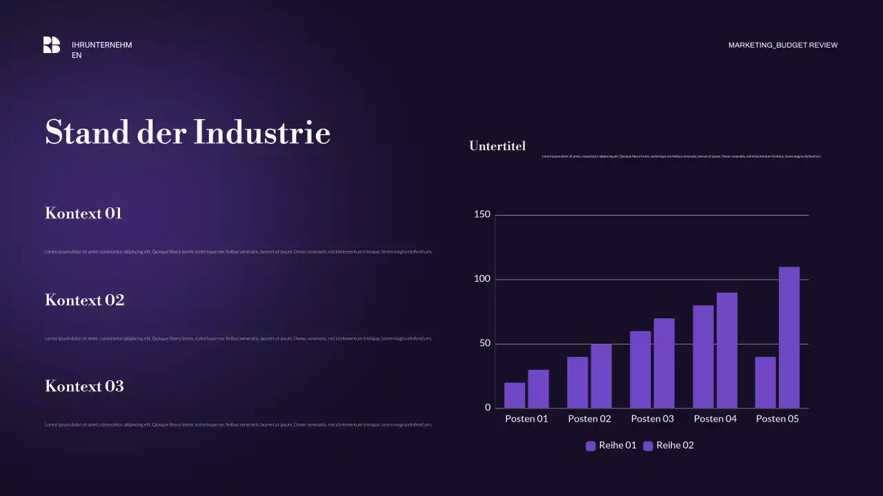 lila moderne Business-Präsentation