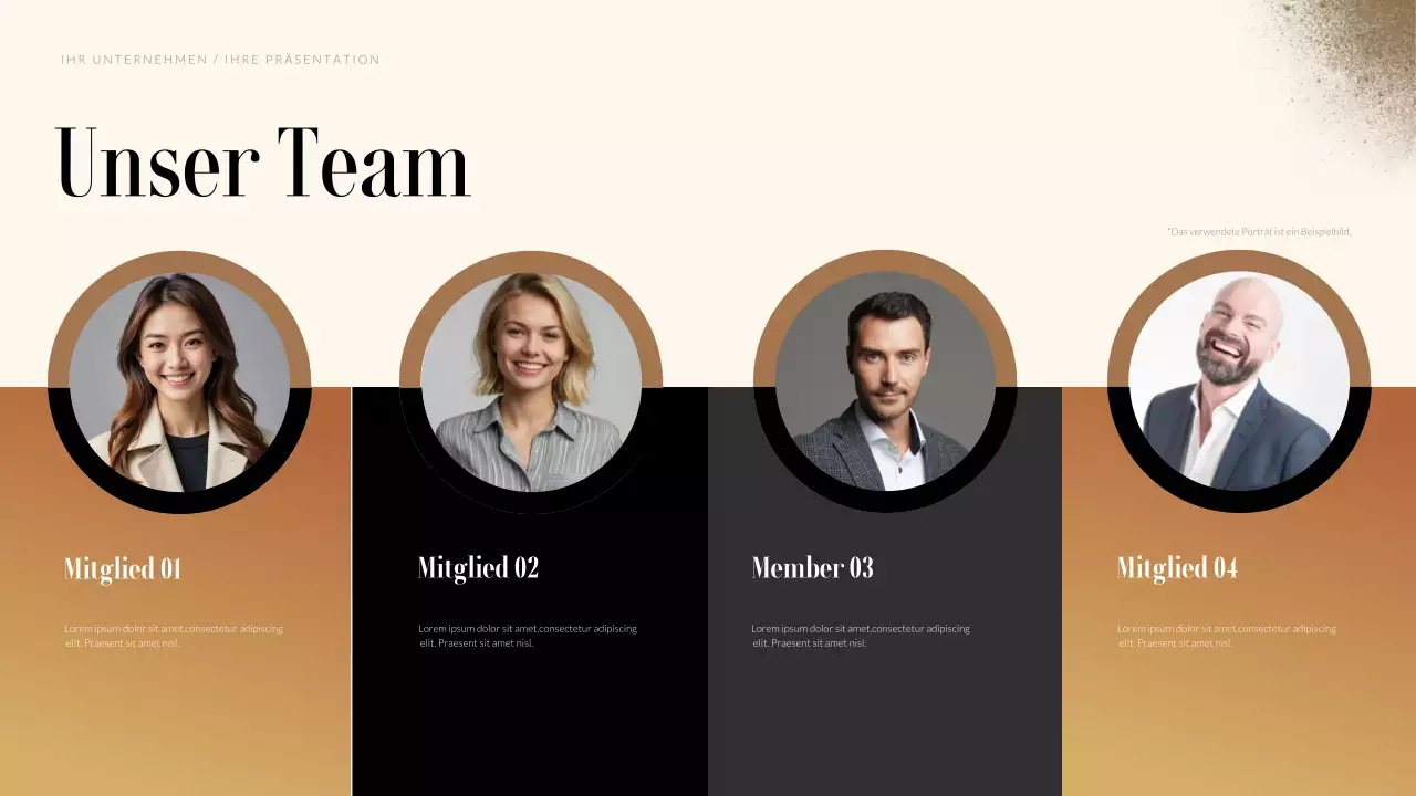 Schwarzer moderner Marketingplan Präsentation