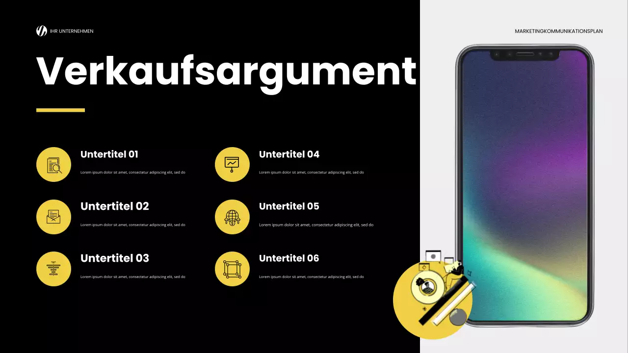 yellow modern marketing report